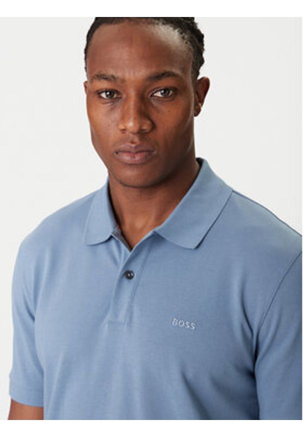 BOSS Polo Pallas 50468362 Niebieski Regular Fit. Typ kołnierza: polo. Kolor: niebieski. Materiał: bawełna