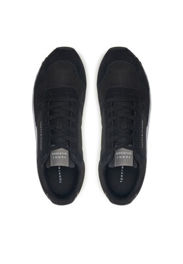 TOMMY HILFIGER - Tommy Hilfiger Sneakersy FM0FM05465 Czarny. Kolor: czarny. Materiał: zamsz, skóra