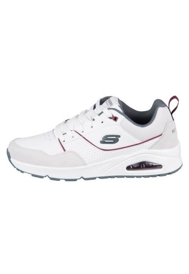 skechers - Buty do chodzenia męskie Skechers 183020WGR. Kolor: biały, wielokolorowy. Materiał: syntetyk, skóra, tkanina. Sport: turystyka piesza
