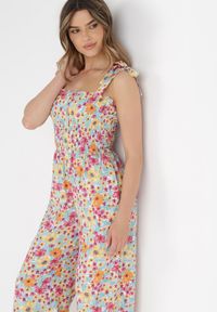 Born2be - Niebiesko-Różowy Kombinezon Alemonice. Kolor: niebieski. Długość rękawa: na ramiączkach. Długość: długie. Styl: klasyczny #5