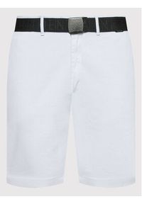 Calvin Klein Szorty materiałowe Garment Dye Belted K10K109443 Błękitny Slim Fit. Kolor: niebieski. Materiał: bawełna #5