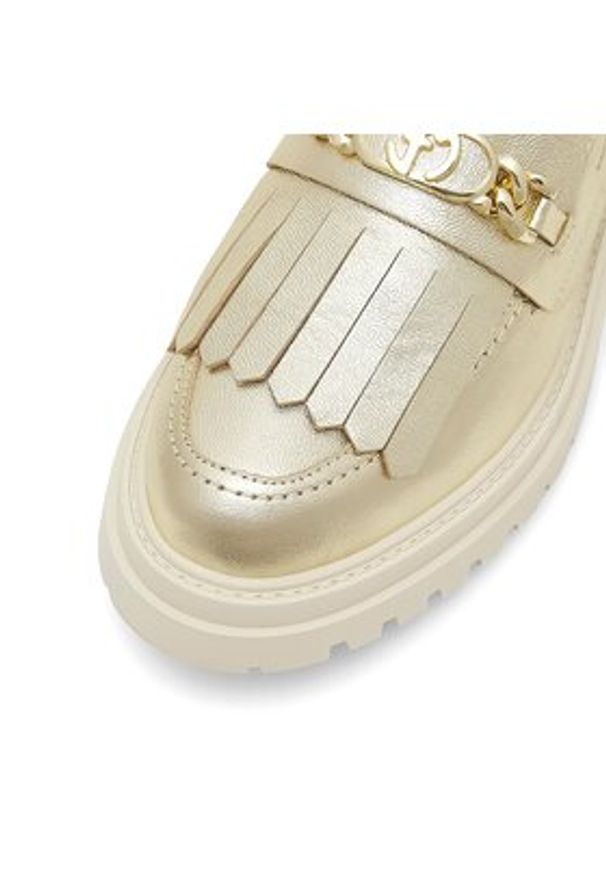 Eva Minge Loafersy ANGE-1018 Złoty. Kolor: złoty. Materiał: skóra