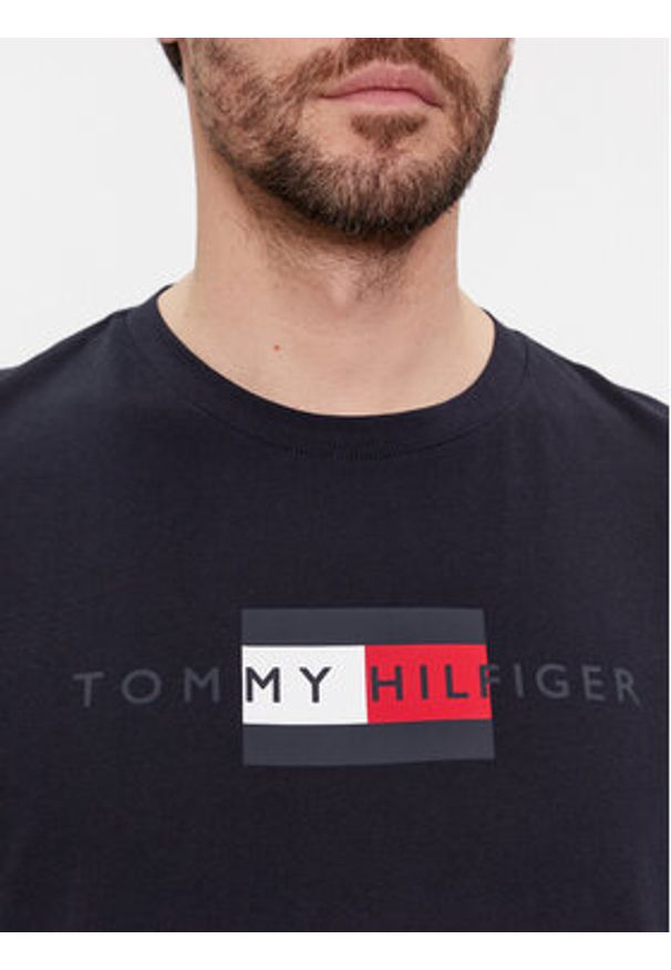 TOMMY HILFIGER - Tommy Hilfiger T-Shirt MW0MW37859 Granatowy Regular Fit. Kolor: niebieski. Materiał: bawełna