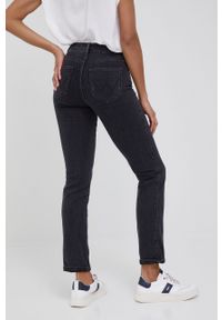 Wrangler jeansy SLIM SOFT ECLIPSE damskie high waist. Stan: podwyższony. Kolor: czarny #4