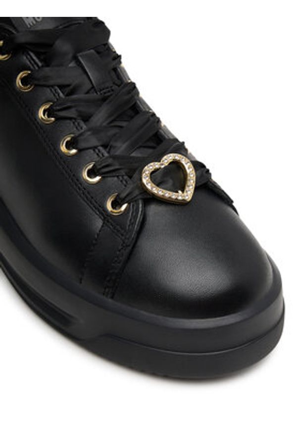 Love Moschino - LOVE MOSCHINO Sneakersy JA15165G1NIAX00040 Czarny. Kolor: czarny. Materiał: skóra
