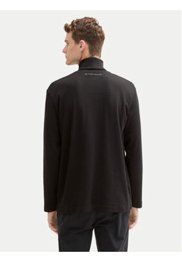 Tom Tailor Golf 1043993 Czarny Regular Fit. Typ kołnierza: golf. Kolor: czarny. Materiał: bawełna
