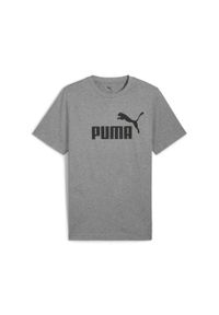 Koszulka męska Puma Ess No.1 Logo Tee. Kolor: szary. Materiał: jeans. Długość: krótkie