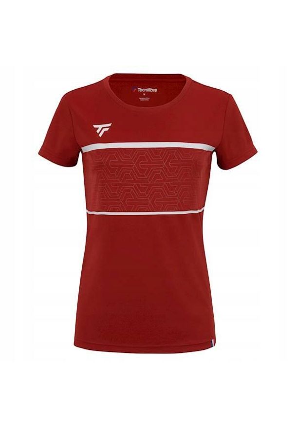 TECNIFIBRE - Koszulka tenisowa damska Tecnifibre Team Tech Tee. Kolor: czerwony, wielokolorowy, biały. Sport: tenis