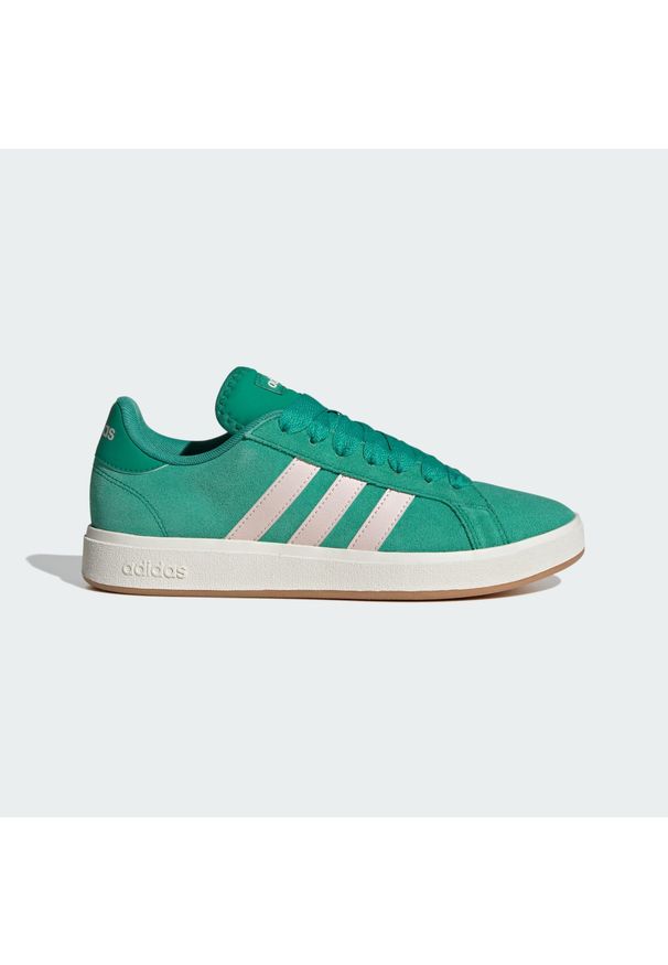 Adidas - Buty Grand Court Base 00s. Kolor: fioletowy, zielony, biały, wielokolorowy. Materiał: materiał. Sport: turystyka piesza