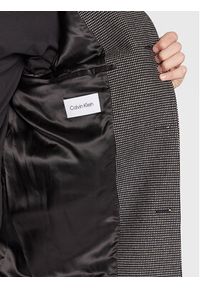 Calvin Klein Płaszcz wełniany Statement K10K109952 Czarny Regular Fit. Kolor: czarny. Materiał: bawełna