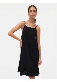 Vero Moda Sukienka letnia Mymilo 10303634 Czarny Regular Fit. Kolor: czarny. Materiał: bawełna. Sezon: lato