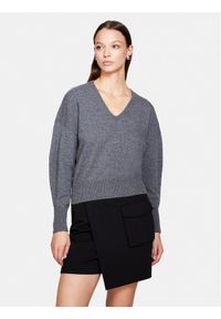 Sisley Sweter 1044M400T Szary Regular Fit. Kolor: szary. Materiał: wełna #1