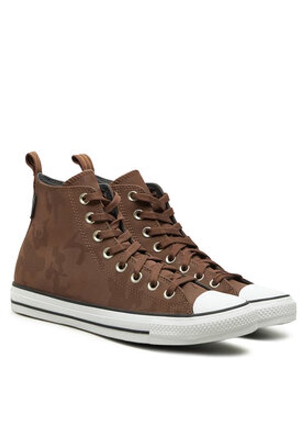 Converse Trampki Chuck Taylor All Star Tectuff Waterproof Camo A08567C Brązowy. Kolor: brązowy. Materiał: skóra