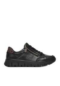 Rieker Sneakersy N1301-01 Czarny. Kolor: czarny. Materiał: skóra