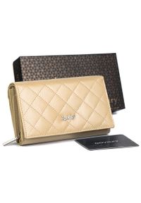 ROVICKY - Portfel damski skórzany R-RD-21-GCL-Q-3967 BEIGE. Materiał: skóra