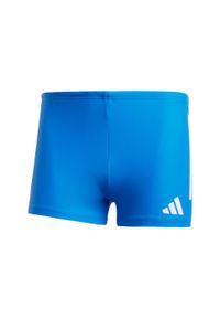 Adidas - Bokserki 3-Stripes Swim 2-Inch. Kolor: wielokolorowy, biały, niebieski. Materiał: materiał