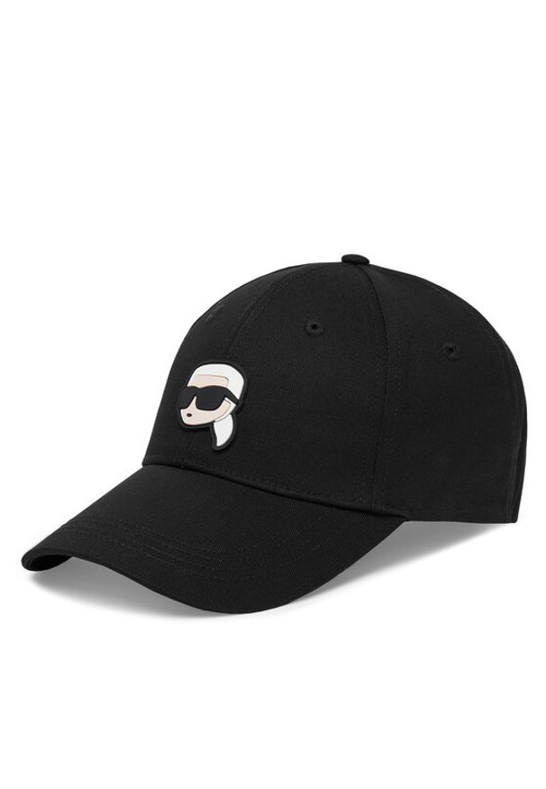 Karl Lagerfeld - KARL LAGERFELD Czapka z daszkiem A1W33037 Czarny. Kolor: czarny. Materiał: materiał, bawełna