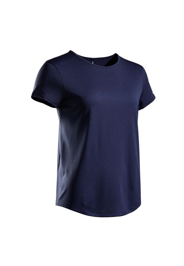 ARTENGO - Koszulka tenisowa z okrągłym dekoltem damska Artengo Dry Essential 100. Kolor: niebieski. Materiał: materiał, poliester. Sport: tenis