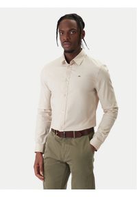 Tommy Jeans Koszula Original DM0DM04405 Beżowy Slim Fit. Kolor: beżowy. Materiał: bawełna #1