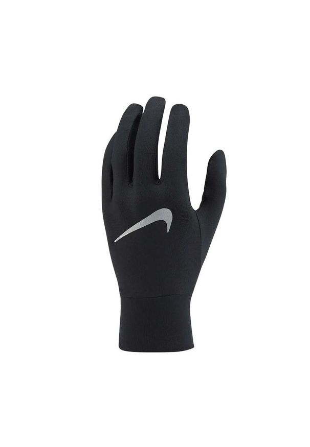 Nike - Męskie Rękawiczki Do Biegania Accelerate DriFIT Logo. Kolor: czarny