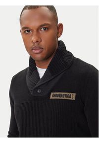 Aeronautica Militare Sweter 252MA1574UL00539 Czarny Regular Fit. Kolor: czarny. Materiał: bawełna #5
