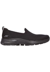 skechers - Adidasy Skechers Go Walk 6 - Clear Vi, Kobiety. Kolor: czarny. Materiał: materiał. Model: Skechers Sport. Sport: turystyka piesza