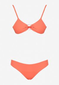 Born2be - Pomarańczowe Bikini z Ozdobnym Kółkiem Przy Biustonoszu Naveena. Kolor: pomarańczowy. Wzór: aplikacja #6