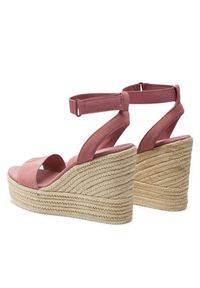 Calvin Klein Jeans Espadryle Wedge Sandal Su Mg Btw YW0YW01026 Różowy. Kolor: różowy. Materiał: skóra