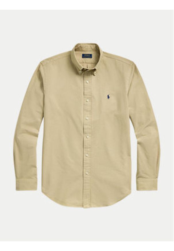 Polo Ralph Lauren Koszula 710960643 Beżowy Regular Fit. Typ kołnierza: polo. Kolor: beżowy. Materiał: bawełna