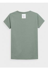 outhorn - T-shirt z nadrukiem damski. Okazja: na co dzień. Materiał: bawełna, jersey. Wzór: nadruk. Styl: casual, klasyczny #3