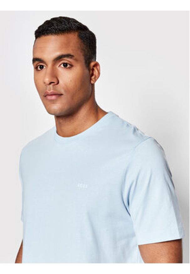BOSS - Boss T-Shirt Thompson 01 50468347 Błękitny Regular Fit. Kolor: niebieski. Materiał: bawełna