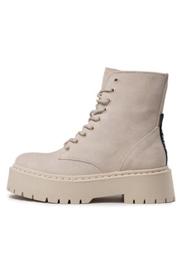 Steve Madden Trapery Skylar SM11001184-03002-846 Beżowy. Kolor: beżowy. Materiał: zamsz, skóra