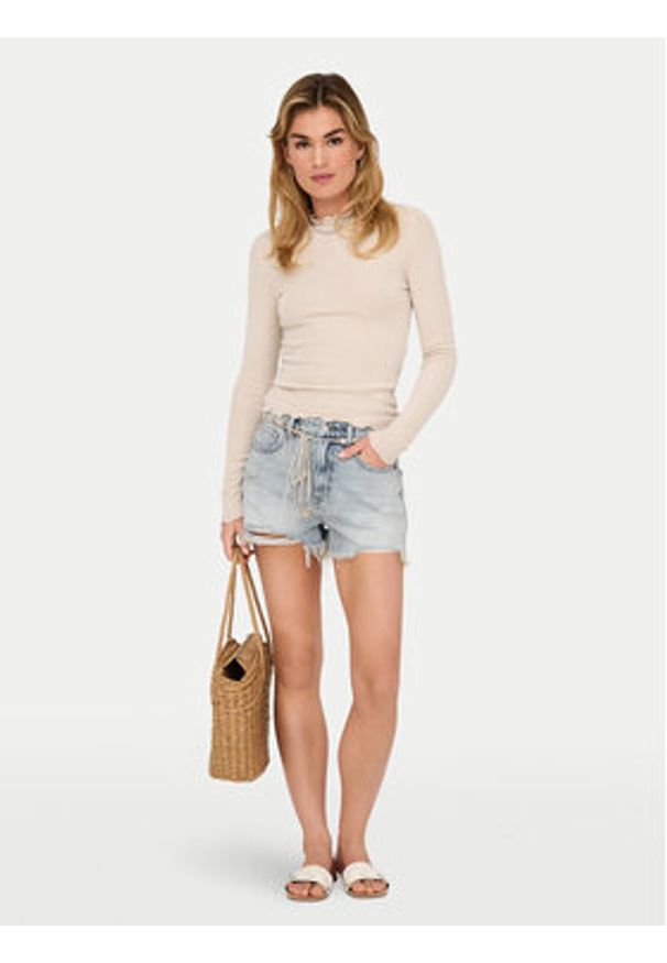 only - ONLY Szorty jeansowe Zuma 15349510 Niebieski Regular Fit. Kolor: niebieski. Materiał: bawełna