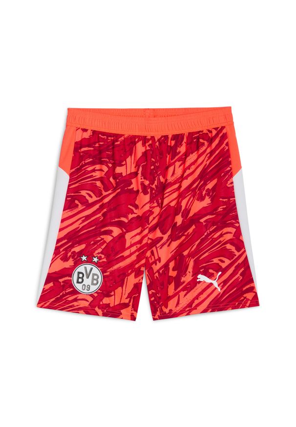 Puma - Męskie szorty bramkarskie Borussia Dortmund 25/26 PUMA. Kolor: czerwony, szary, wielokolorowy. Materiał: tkanina. Długość: krótkie. Sezon: lato