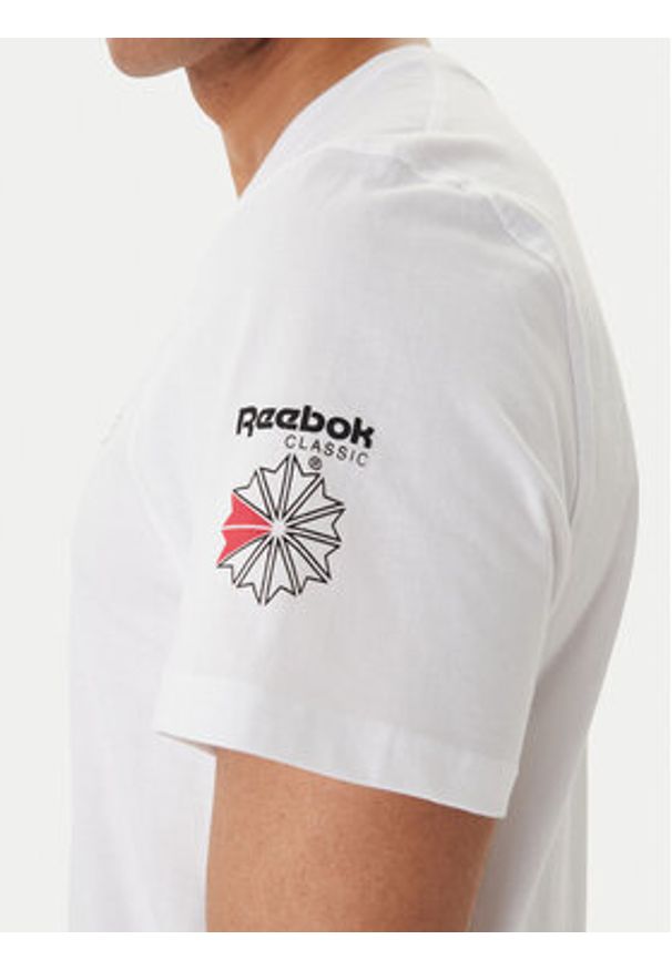 Reebok T-Shirt Harley RK25569CCM Biały Regular Fit. Kolor: biały. Materiał: bawełna