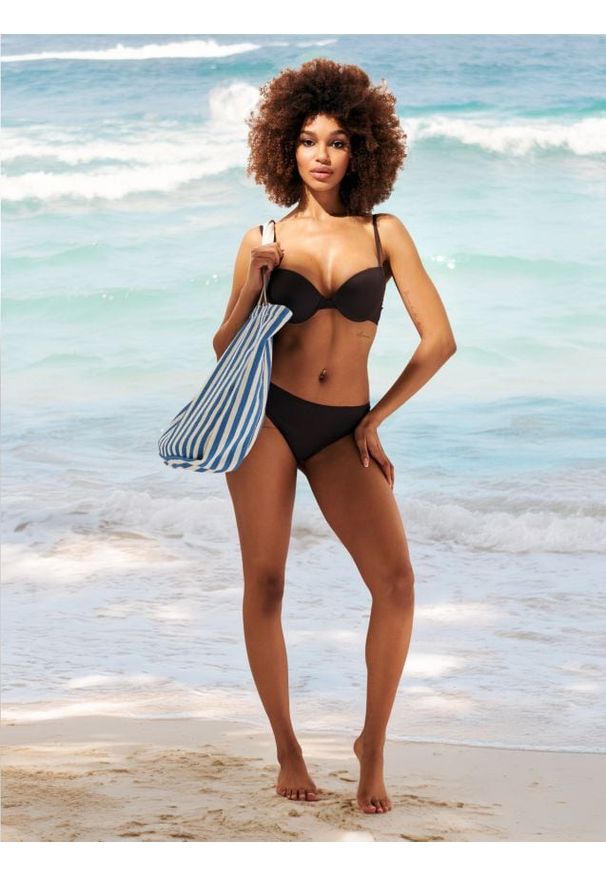 Sinsay - Góra od bikini - brązowy. Kolor: brązowy. Materiał: włókno, prążkowany, materiał