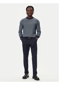 BOSS Sweter H-Hestro 50549986 Granatowy Regular Fit. Kolor: niebieski. Materiał: wełna #4