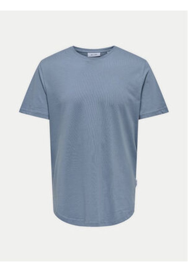 Only & Sons T-Shirt Matt 22002973 Niebieski Regular Fit. Kolor: niebieski. Materiał: bawełna