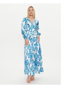 Marciano Guess Sukienka koszulowa 2GGK70 9700Z Niebieski Regular Fit. Kolor: niebieski. Materiał: jedwab. Typ sukienki: koszulowe #5