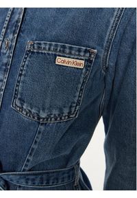 Calvin Klein Jeans Sukienka jeansowa J20J223981 Niebieski Regular Fit. Kolor: niebieski. Materiał: bawełna