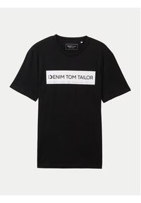 Tom Tailor Denim T-Shirt 1043491 Czarny Regular Fit. Kolor: czarny. Materiał: bawełna #6