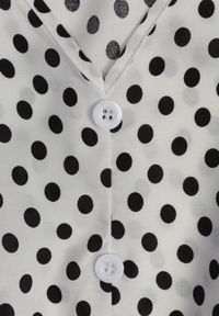 Born2be - Biała Bawełniana Sukienka z Gumką w Pasie i Falbanką Romilla. Kolor: biały. Materiał: bawełna. Sezon: lato. Styl: wizytowy #3