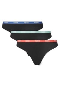 Puma Komplet 3 par stringów 907590 Czarny. Kolor: czarny. Materiał: bawełna