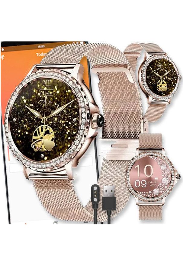 Diaway - SMARTWATCH WATCH ZEGAREK AMOLED BLUETOOTH ROZMOWY MENU PL DAMSKI SMARTBAND NX19. Rodzaj zegarka: smartwatch