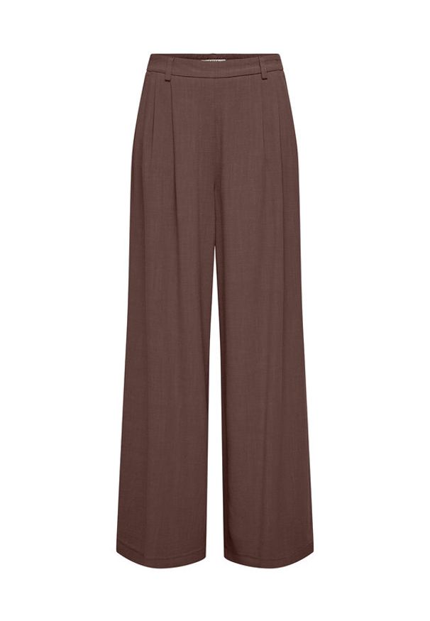 only - ONLY Spodnie materiałowe Lemmia 15370398 Brązowy Regular Fit. Kolor: brązowy. Materiał: wiskoza