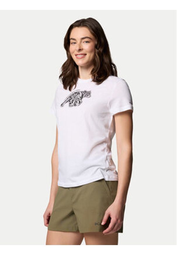 columbia - Columbia T-Shirt Ruby Springs™ 2120061 Biały Regular Fit. Kolor: biały. Materiał: bawełna
