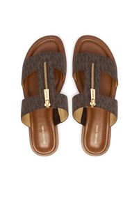 MICHAEL Michael Kors Klapki Berkley Flat 40S6BRFS1B Brązowy. Kolor: brązowy. Materiał: skóra #6
