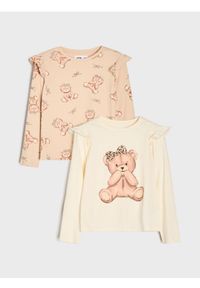 Sinsay - Koszulki z długimi rękawami z motywem misia 2 pack - wielobarwny. Długość rękawa: długi rękaw. Długość: długie #1