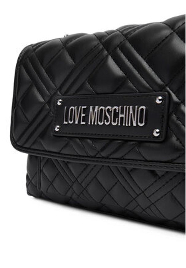 Love Moschino - LOVE MOSCHINO Torebka JC4109PP0NLA000B Czarny. Kolor: czarny. Materiał: skórzane