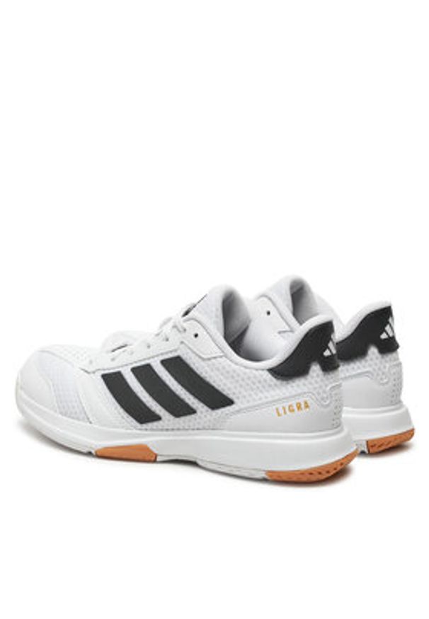 Adidas - adidas Buty halowe Ligra 8 Indoor Shoes IH8118 Biały. Kolor: biały. Materiał: materiał
